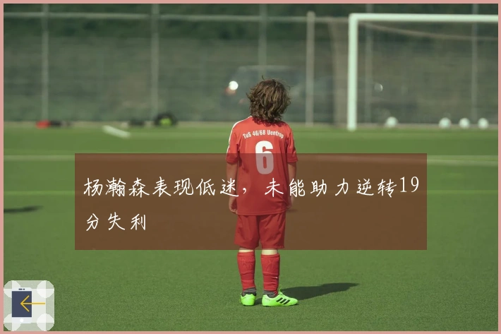杨瀚森表现低迷，未能助力逆转19分失利